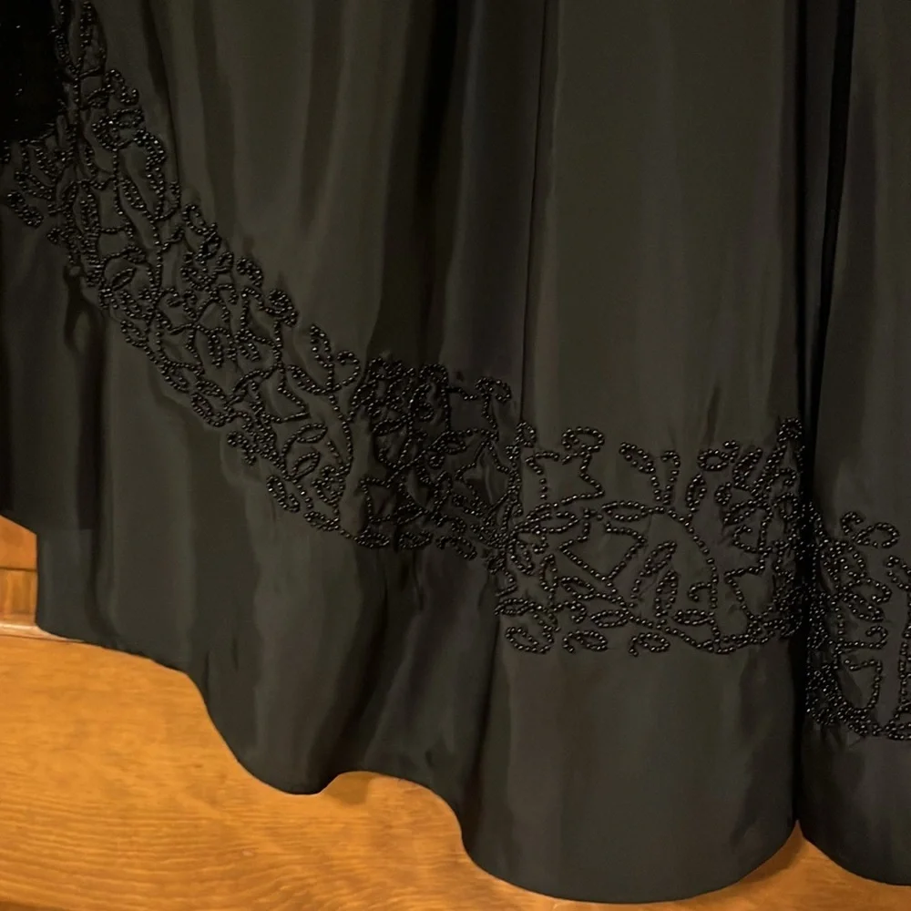 Free People Mini Black Satin One-Shoulder Cocktail Dress size XS